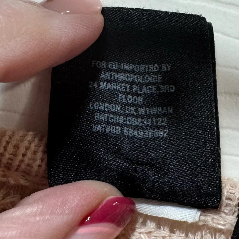 Anthropologie Pink Crew Neck Sweater with Boho Fringe - Picture 8 of 8